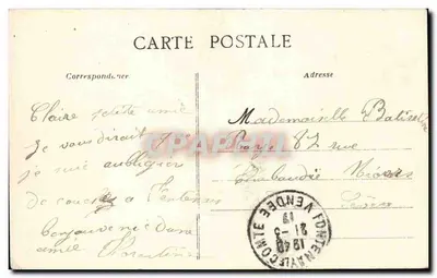 Fontenay-le-Comte (Vendée) - Casa do Chaffault - Entrada — Lib. Jehly-Poupin, Mortain — Verso
