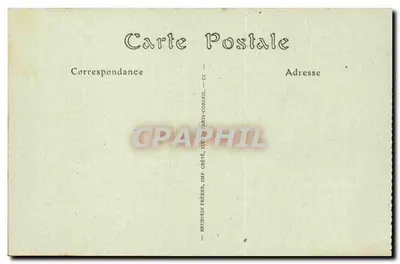 Coucy-le-Château — A Hospice e o Castelo — vista tirada do alto da Porta de Laon, 14 de janeiro de 1916 — JND hot. — Verso