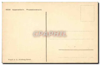Appenzellerin — Strój procesyjny — Wehrli A.-G., Kilchberg-Zürich, n° 9536 — Rewers