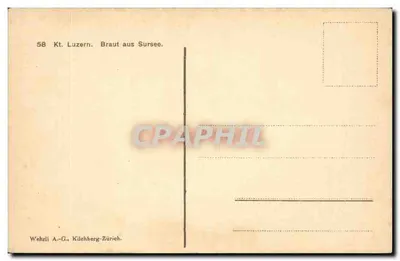 Giovane donna in abito tradizionale — Sursee — Weheli A.-G., Kilchberg-Zürich — Verso