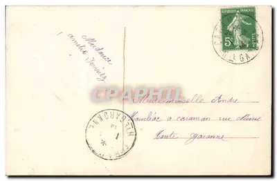 Homem com cesta de peixes e rosas — 'São mensageiros de amor' — editor HK, n° 351 — Verso