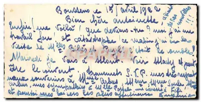 Páscoa — Galo e cesta de ovos — Carta postal — Verso