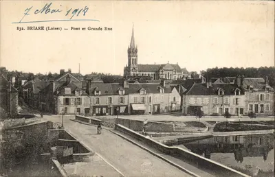 Briare (Loiret) — Ponte e Grande Rua — editor anônimo, n° 832