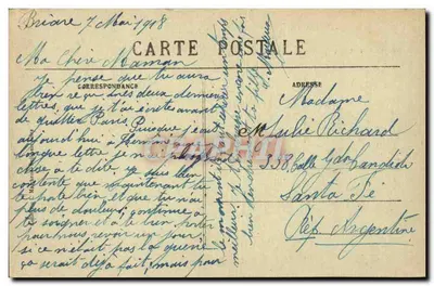 Briare (Loiret) — Ponte e Grande Rua — editor anônimo, n° 832 — Verso