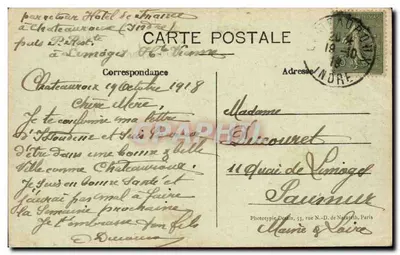 Châteauroux (Indre) — Katedra Najświętszej Maryi Panny — Fototypia Drouin — Rewers