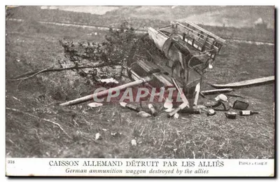 Caisson alemão destruído pelos Aliados — Foto L. C. Aug. — n° 318