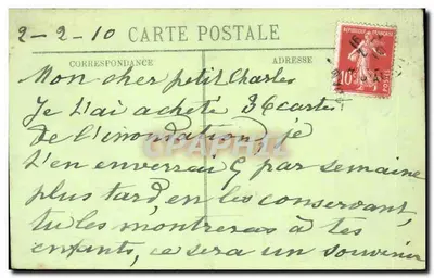 パリの洪水（1910年1月） — サンラザール駅周辺 — アンティーク絵葉書 No.68 — 裏面