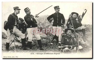 Groupe d'Officiers Alpins — Édition Giletta, phot., Nice, n° 475
