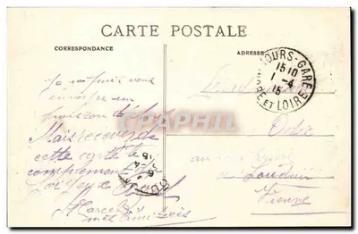 Tours (Loir-et-Cher) — Nowy Ratusz (Strona Południowa) — N.P. — Rewers