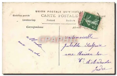 Homem com peixe — carta postal humorística — GROOE ph. PARIS n°369 — Verso