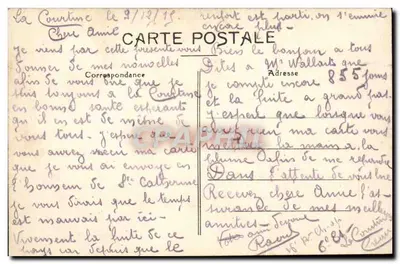 Camp de La Courtine — Lembrete — Editor desconhecido, número de série não visível — Verso