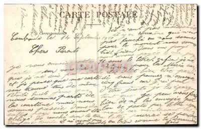 Campo de La Courtine (Creuse) — Mess dos Oficiais — Foto Artística — Verso