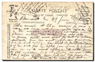 In Cucina — Scene Militari — E. R. Parigi — Modello depositato n° 15351 — Verso