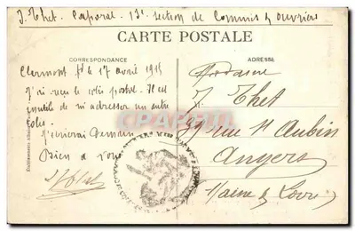 Taniec jesieni — TYPES ET COUTUMES D'AUVERGNE — 2036 — E. A. — Rewers
