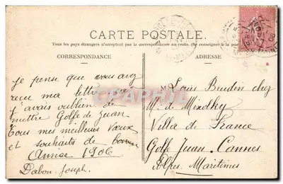 Saumur — widok mostu nad Loarą — mężczyzna z bukietem — E.A. Paris — Rewers