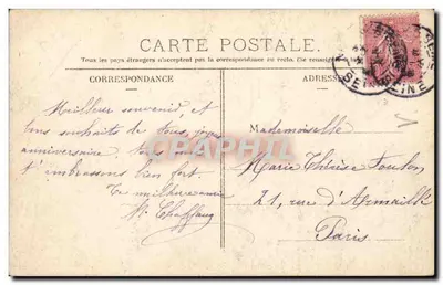Młoda kobieta bretońska — Bretania — Clavet, Paryż — Rewers