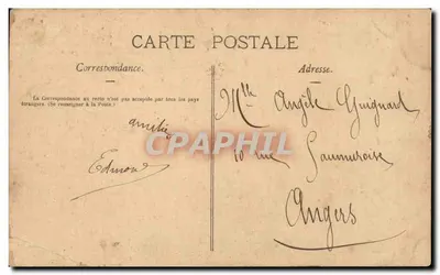 Amours Bretonnes. — Sujet : jeune fille acceptant un hommage de fleurs d'un jeune homme en costume traditionnel — éditeur : IMAGE, n°2 — Verso