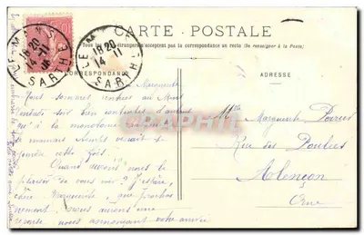 Estátua da Virgem em Le Mans — As Canções de Botrel ilustradas por E. H. — n°1233 — Verso