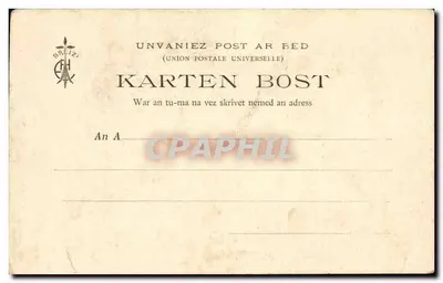 Bretagne — Kustlandschap met herder en hond — Collectie E. Hamonic - 331 — Achterkant