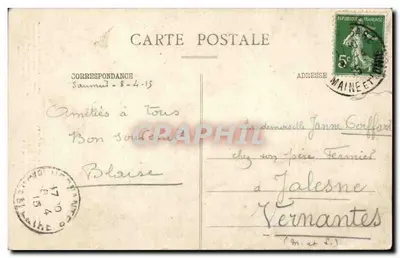 Dois crianças com trajes folclóricos — Coleção H. Laurent, Port-Louis — n° 3253 — Verso