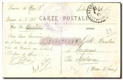 Le Conscrié de Saint-Paul-de-Léon — La Chanson du Conscrié — Collection Villard-Ouimper — Verso
