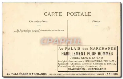 O Bilhete de Alojamento — cena cômica com militar e duas mulheres — editor G. BONNET, n°5 — Verso