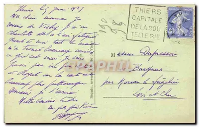 A Auvergne pitoresca — 173. A Noiva — Ideal — Verso
