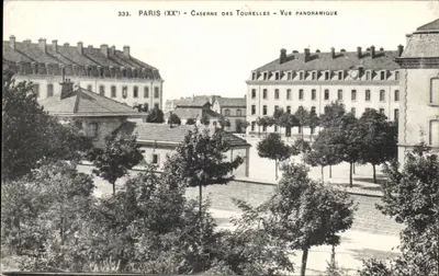Paris (XXe) - Caserne das Torres - Vista panorâmica — F. Fleury, foto-imp.-edit., Paris, n° 333