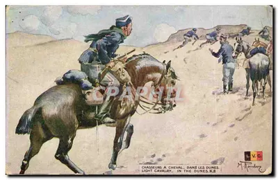 Cavaleiros a cavalo nas dunas — M. Toubier, K.2