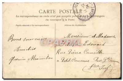 Angers — Koło Wojskowe — Héliotypie Dugas et Cie, Nantes — Rewers