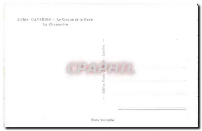Gavarnie - Le Cirque et le Gave — La Chaumière — Wydawnictwo Foto Québault - Lourdes — Rewers