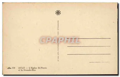 Ault — Katedra św. Piotra i Wielka Ulica — Ch. des Arts Photomecagèques, Paryż — Rewers