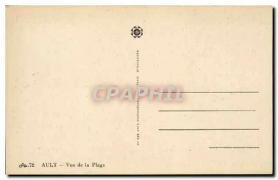 Ault — Widok plaży — CA des Arts Photomécaniques, Strasburg — Rewers