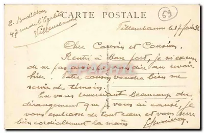 Brug Morand en Coteau de la Croix-Rousse — Lyon — Artistieke Lyon, n° M. 213 — Achterkant