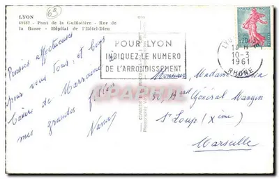 Ponte da Guillotière — Lyon — editor Cimy — Verso