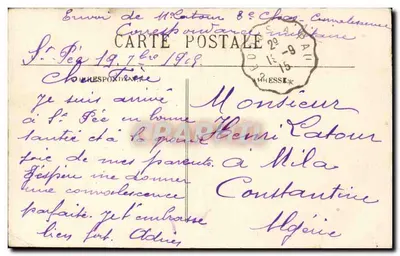 Lyon — Fonte Bartholdi — E. R. n°253 — Verso