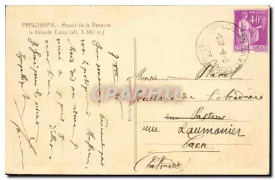 Massif de la Vanoise — a Grande Casse (3.861 m) — Edições G. Gauthier — Verso