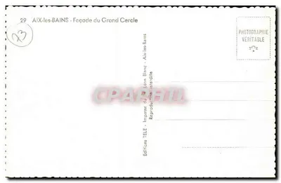 Aix-les-Bains - Façade du Grand Cercle — Éditions Télé — Verso