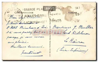 Aix-les-Bains — Ogólny widok i masiw Chambotte — Adia, CAP 15 — Rewers