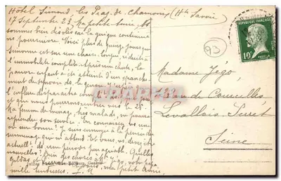 Chamonix — La Flégère e la Mer de Glace — J.J. 7861 — Verso