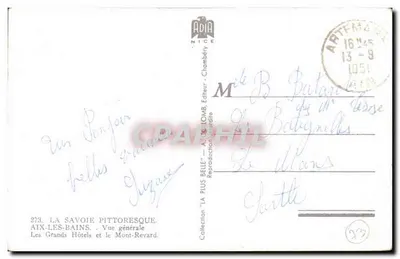 Aix-les-Bains — Wielkie hotele i Mont-Revard — ADIA, Nice, n°273 — Rewers