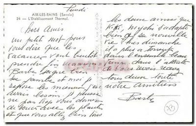 Aix-les-Bains — Estabelecimento Termal — editor Kansol — Verso