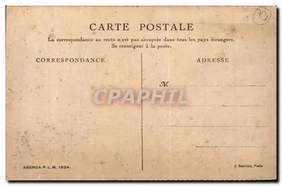 Dauphiné — Vallée du Vénéon. Le Plan du Lac — éditeur Ct. Boulanger, série Agenda P.L.M. 1924 — Verso