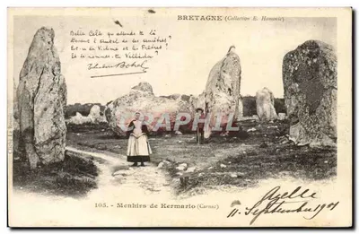 Menhirs de Kermario (Carnac) — Bretagne — Coleção E. Hamonie, n° 105