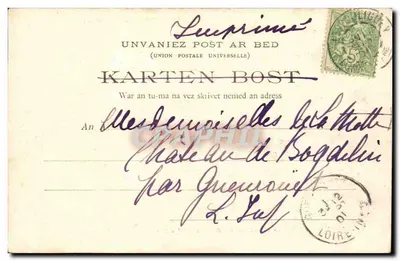 Menhirs de Kermario (Carnac) — Bretagne — Coleção E. Hamonie, n° 105 — Verso
