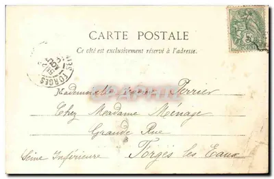Sint-Nectaire-le-Bas - O Dolmen — Sob barreiras em Jeanmette — Imp. Bouchardou e Vessely — Verso