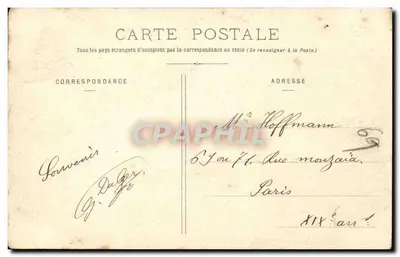 Floresta de Fontainebleau — Esfinge dos Druidas (Franchard) — editor P. F. (n° 101) — Verso