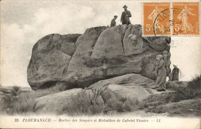 PLOUMANACH — Rocher dos Suspiros e Medalhão de Gabriel Vicaire — LL