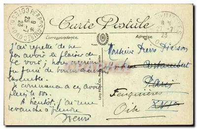 PLOUMANACH — Rocher dos Suspiros e Medalhão de Gabriel Vicaire — LL — Verso