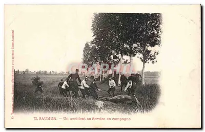 Saumur — Um acidente no Serviço em campo — Fr. Yourare, fot. Saumur, depositado (depositado) com aparelho Goers-Aussehlts